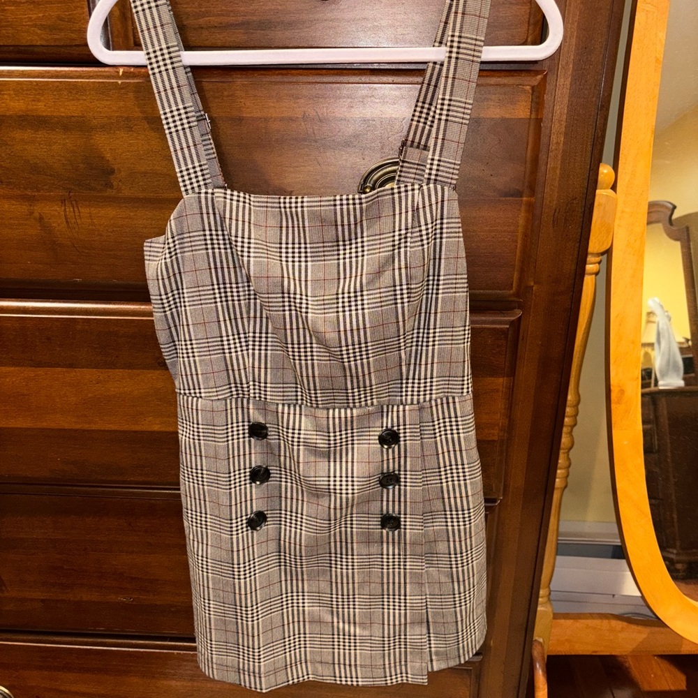 Plaid Button Romper